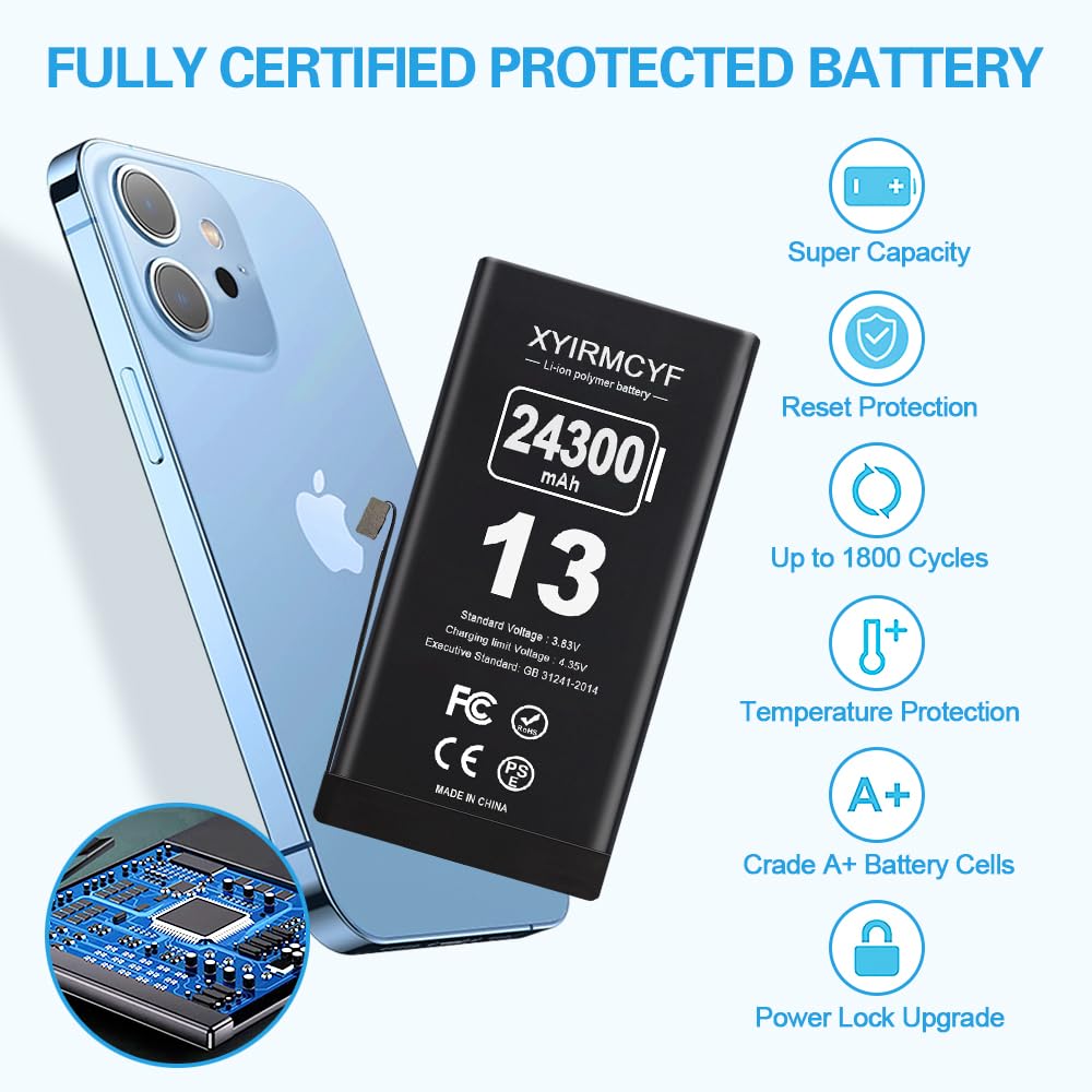 Amazon.com: XYIRMCYF 24300mAh Super Capacity Battery Compatible